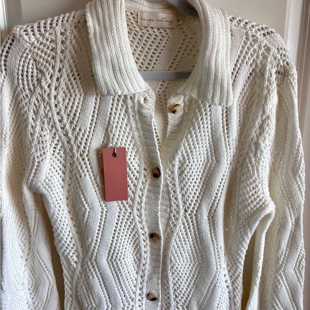 NWT Miss Lola Cream Knit Turtleneck Sweater - Picture 12 of 12